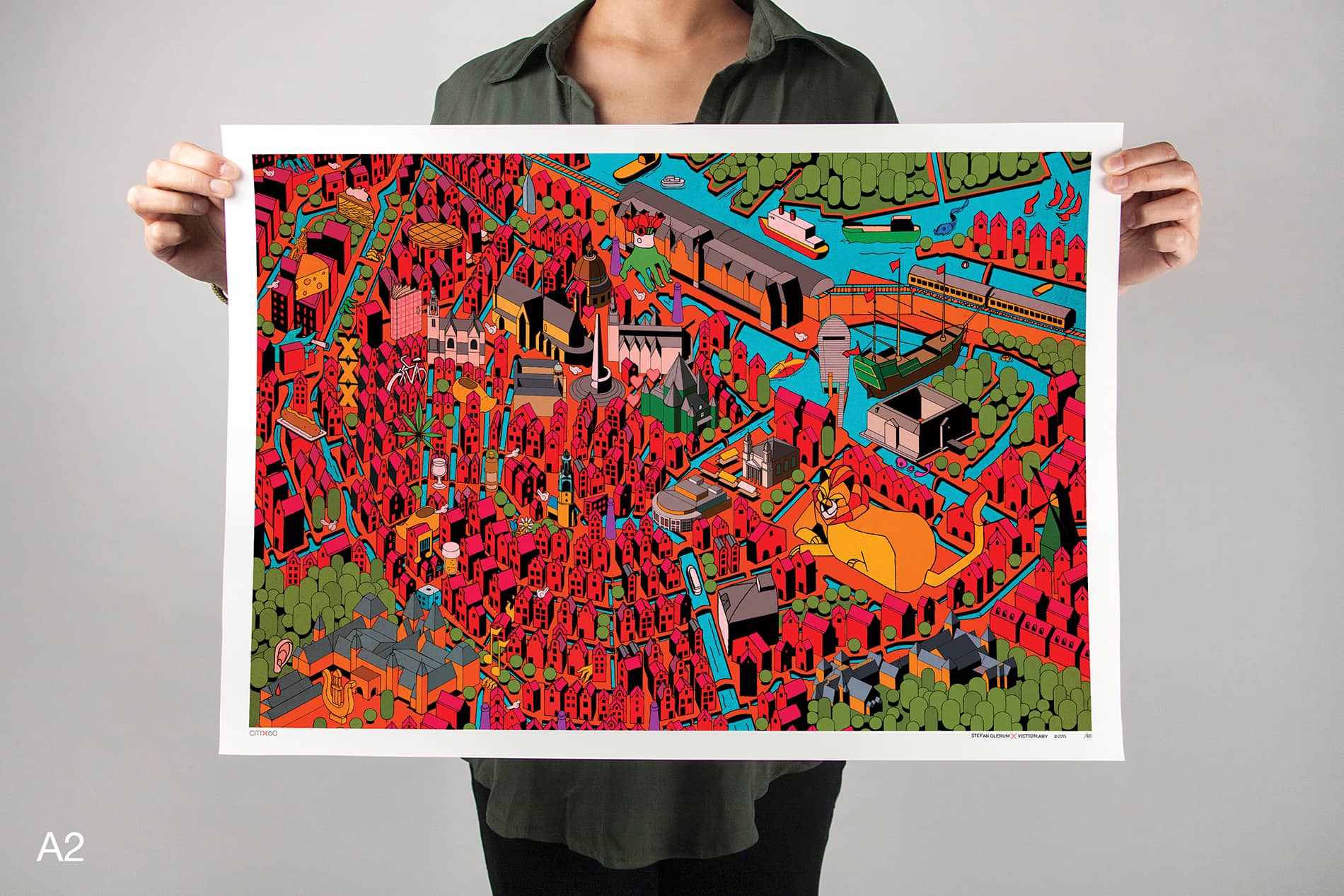 CITIx60 Art Print: Amsterdam City Map