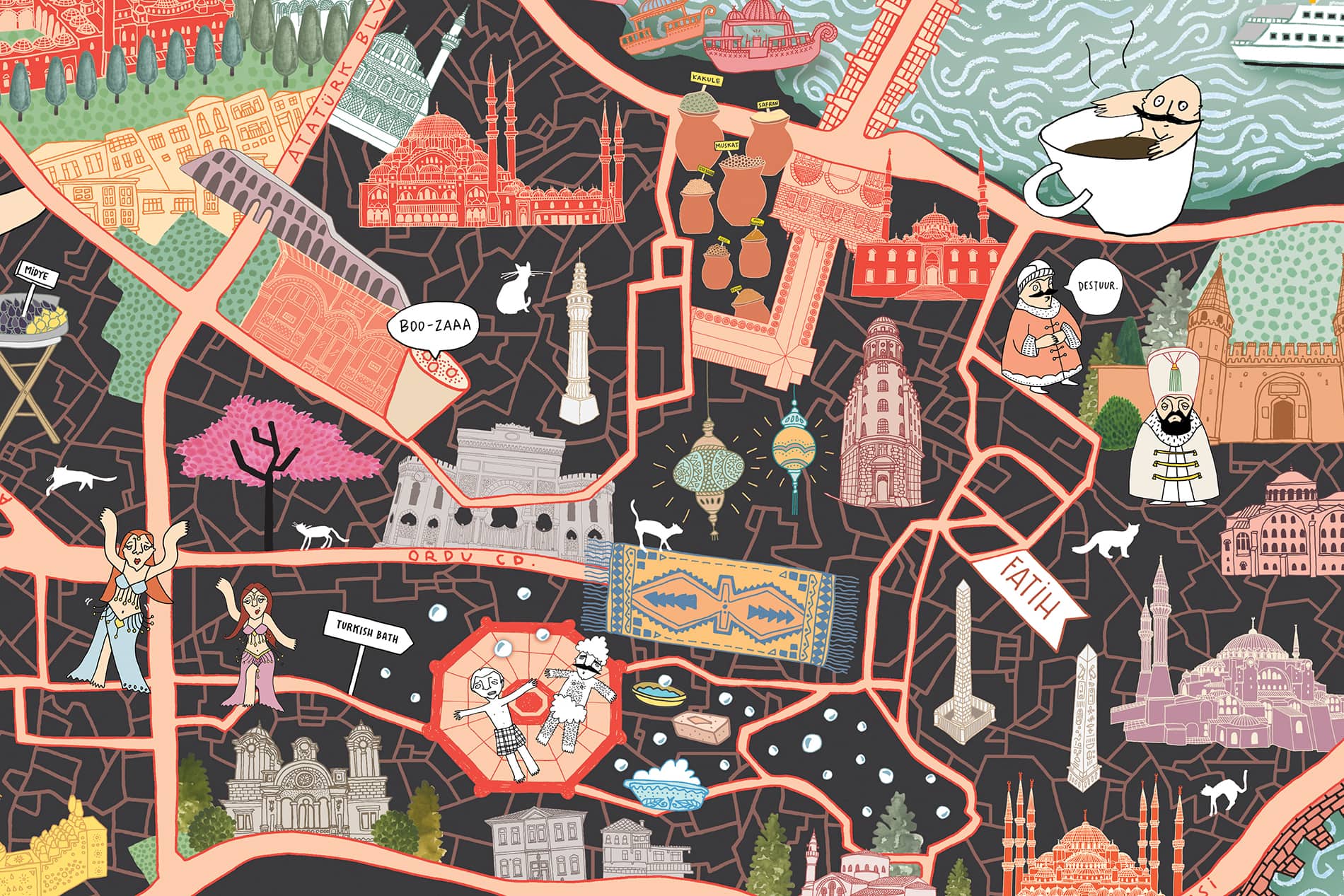 CITIx60 Art Print: Istanbul City Map
