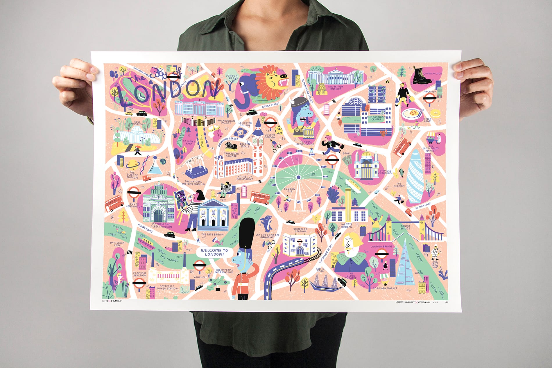 CITIxFamily Art Print: London City Map