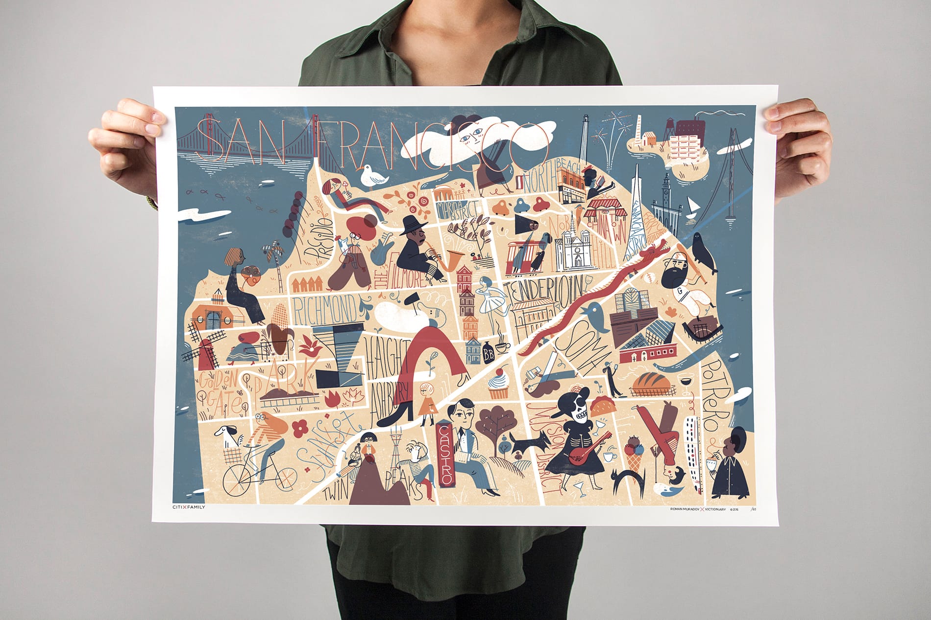 CITIxFamily Art Print: San Francisco City Map