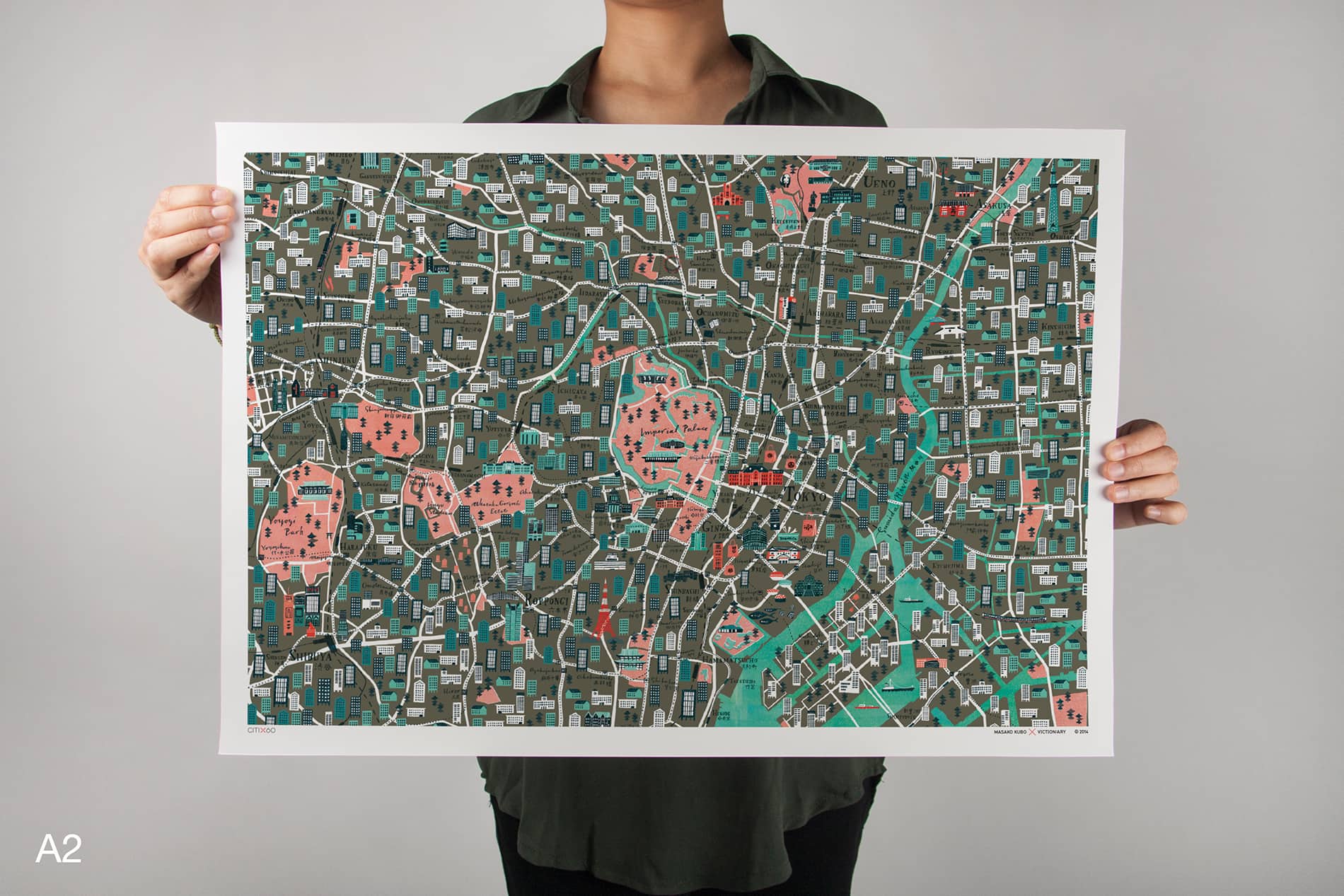 CITIx60 Art Print: Tokyo City Map